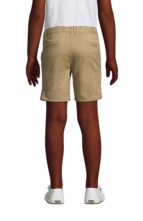 Lands' End School Uniform Girls Stretch Chino Bermuda Shorts In Khaki
