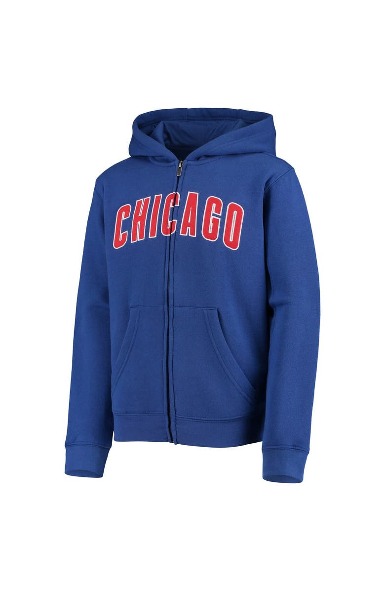 Outerstuff Youth Royal Chicago Cubs Team Wordmark Full-Zip Hoodie, Alternate, color, Royal