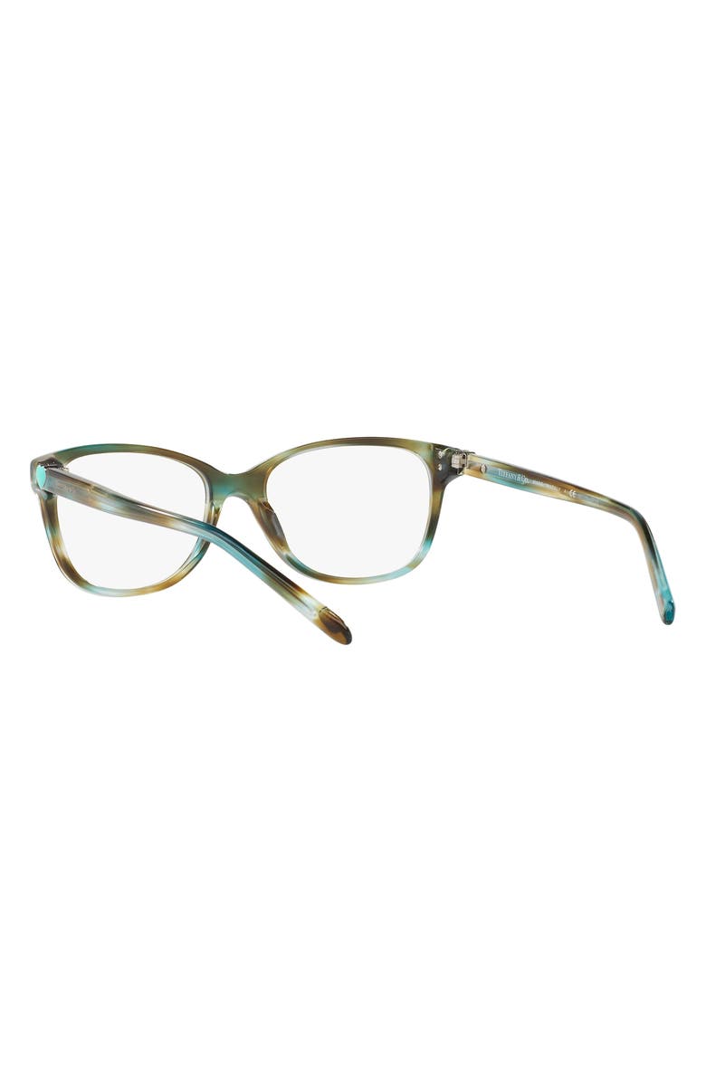 Tiffany & Co. 52mm Square Optical Glasses, Alternate, color, Havana Blue