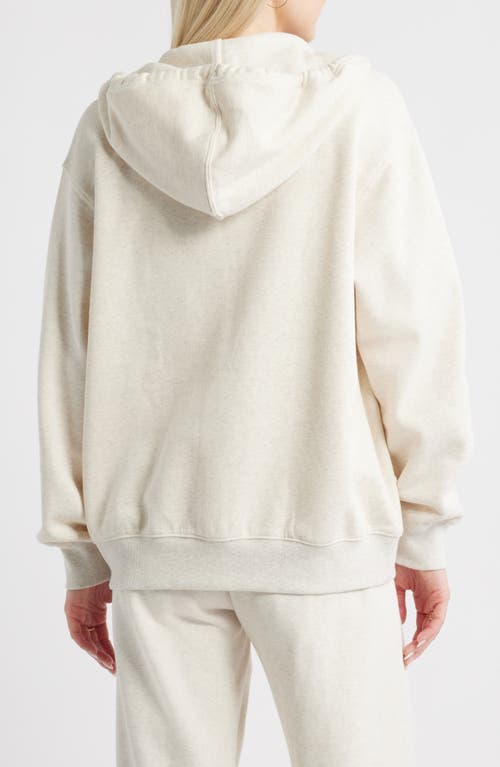 Bp. Oversize Zip Fleece Hoodie In Neutral