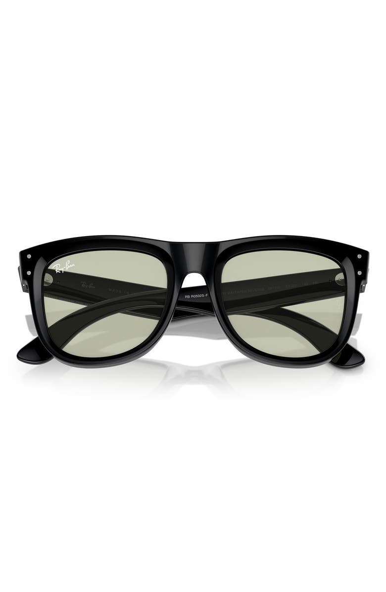 Ray-Ban Wayfarer Reverse 53mm Square Sunglasses, Alternate, color, Black