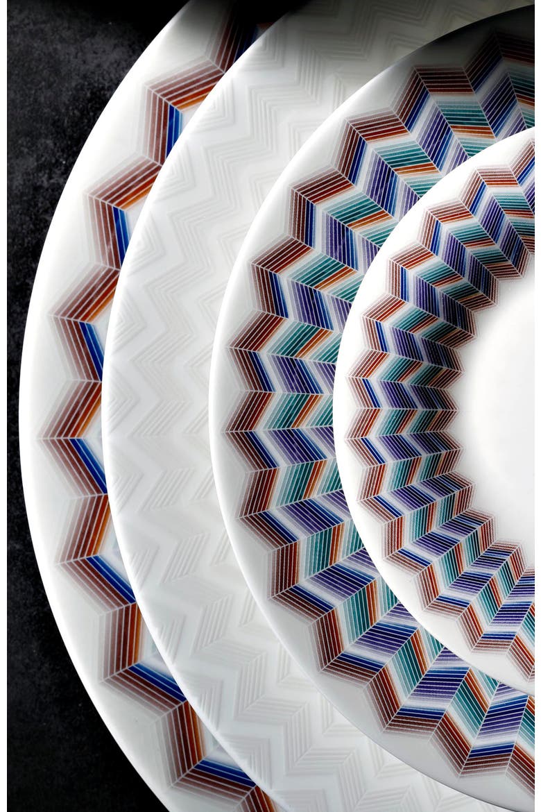 Charger Plate ZIG ZAG  Jarris 148 diam. 12.5", Alternate, color, Multicolor