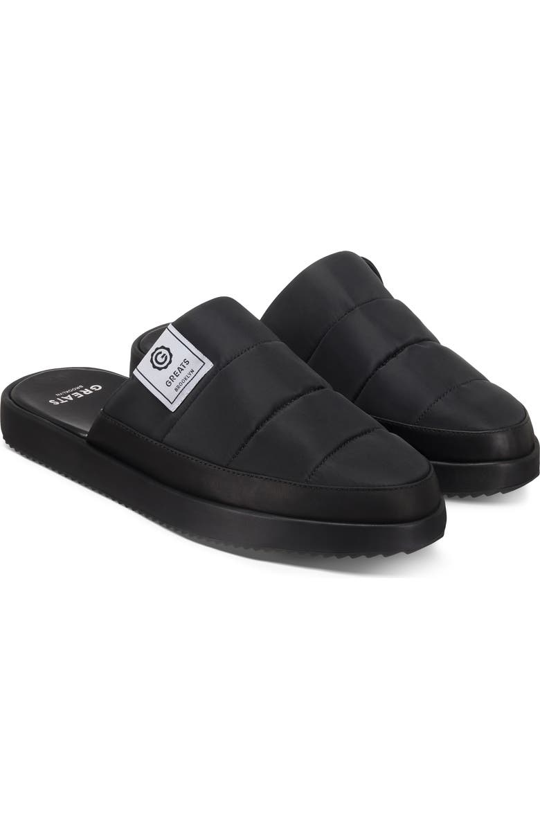 GREATS Foster Slipper, Main, color, Black Fabric