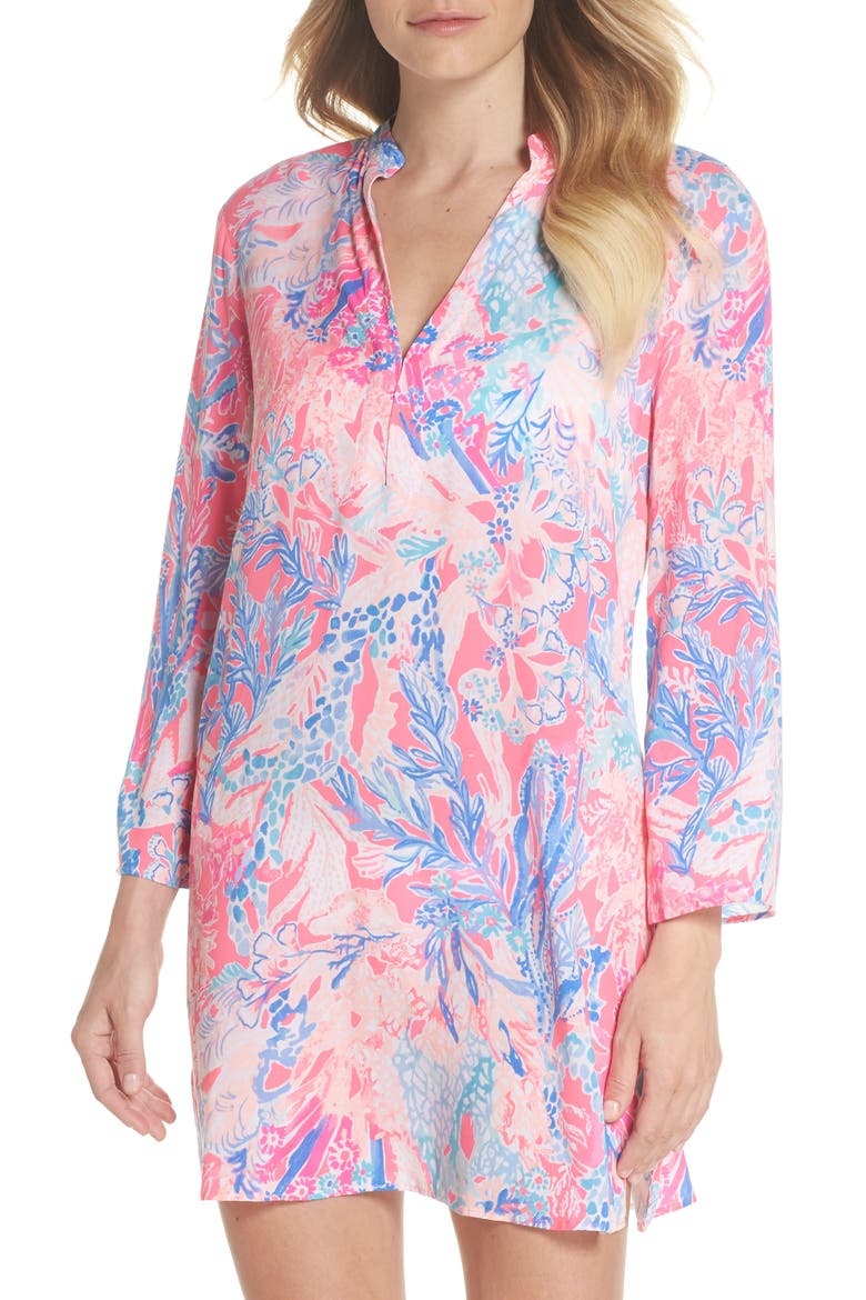 Esme Cover-Up, Alternate, color, LIGHT PASCHA PINK AQUADESIAC