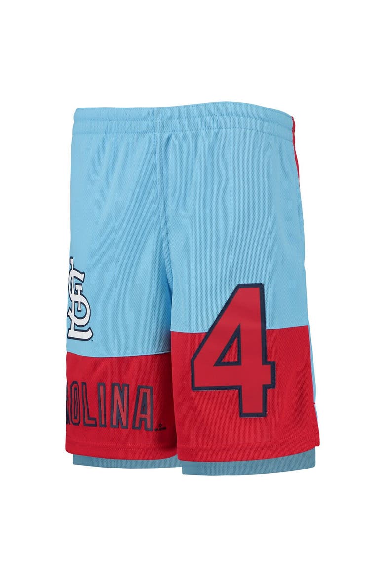 Youth Yadier Molina Light Blue St. Louis Cardinals Pandemonium Name & Number Shorts, Alternate, color, Light Blue