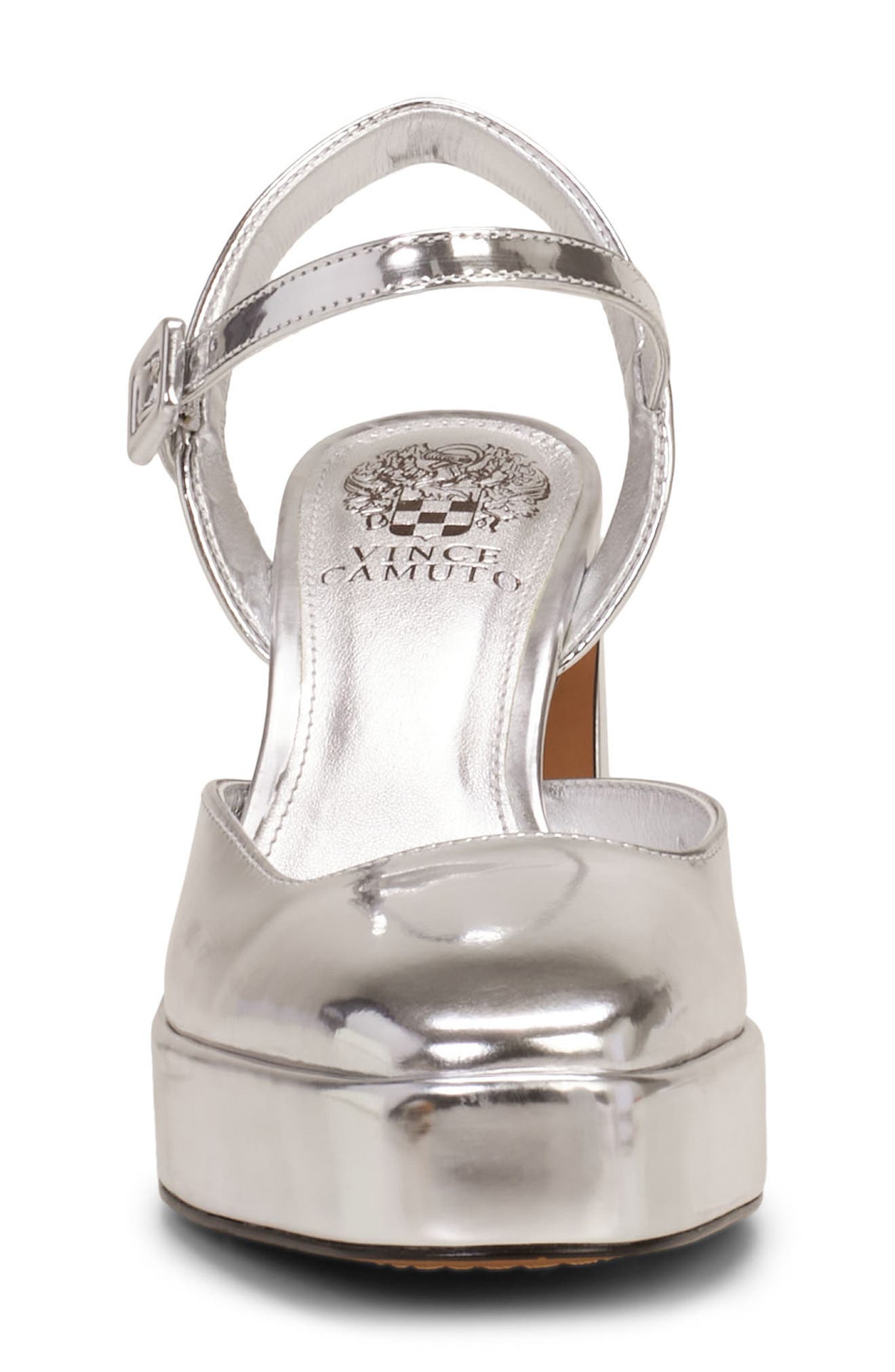 Vince Camuto Martich Ankle Strap Platform Pump, Alternate, color, Silver