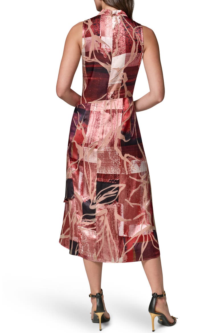 Burnout Sleeveless Cowl Neck Dress, Alternate, color, BURNOUT MULTI