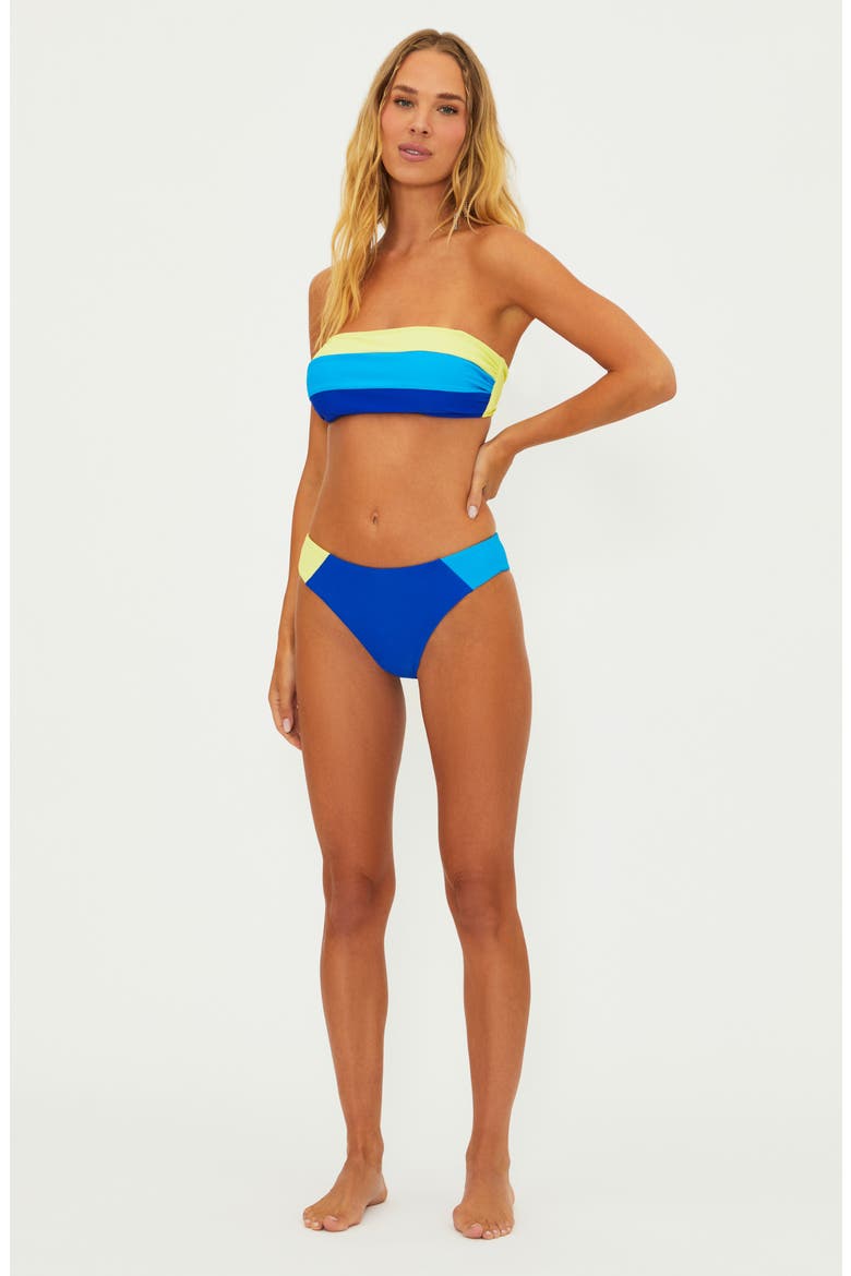 Kay Colorblock Strapless Bikini Top, Alternate, color, RIVIERA COLORBLOCK