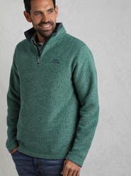 Weird Fish Newark 1/4 Zip Grid Fleece