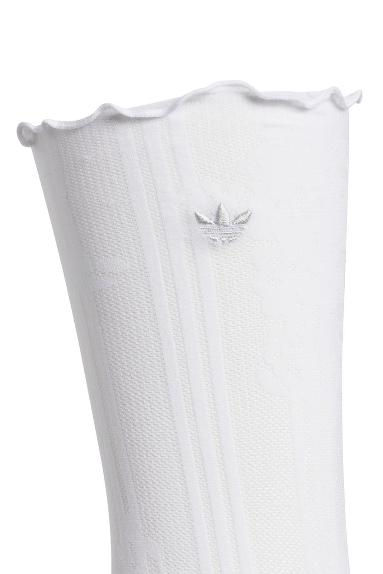 Superlite 2-Pack Lace Crew Socks, Alternate, color, WHITE/ CLEAR GREY