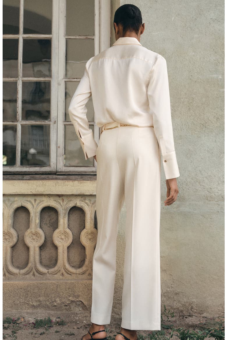 Pleated Straight Leg Pants, Alternate, color, ICE GREY