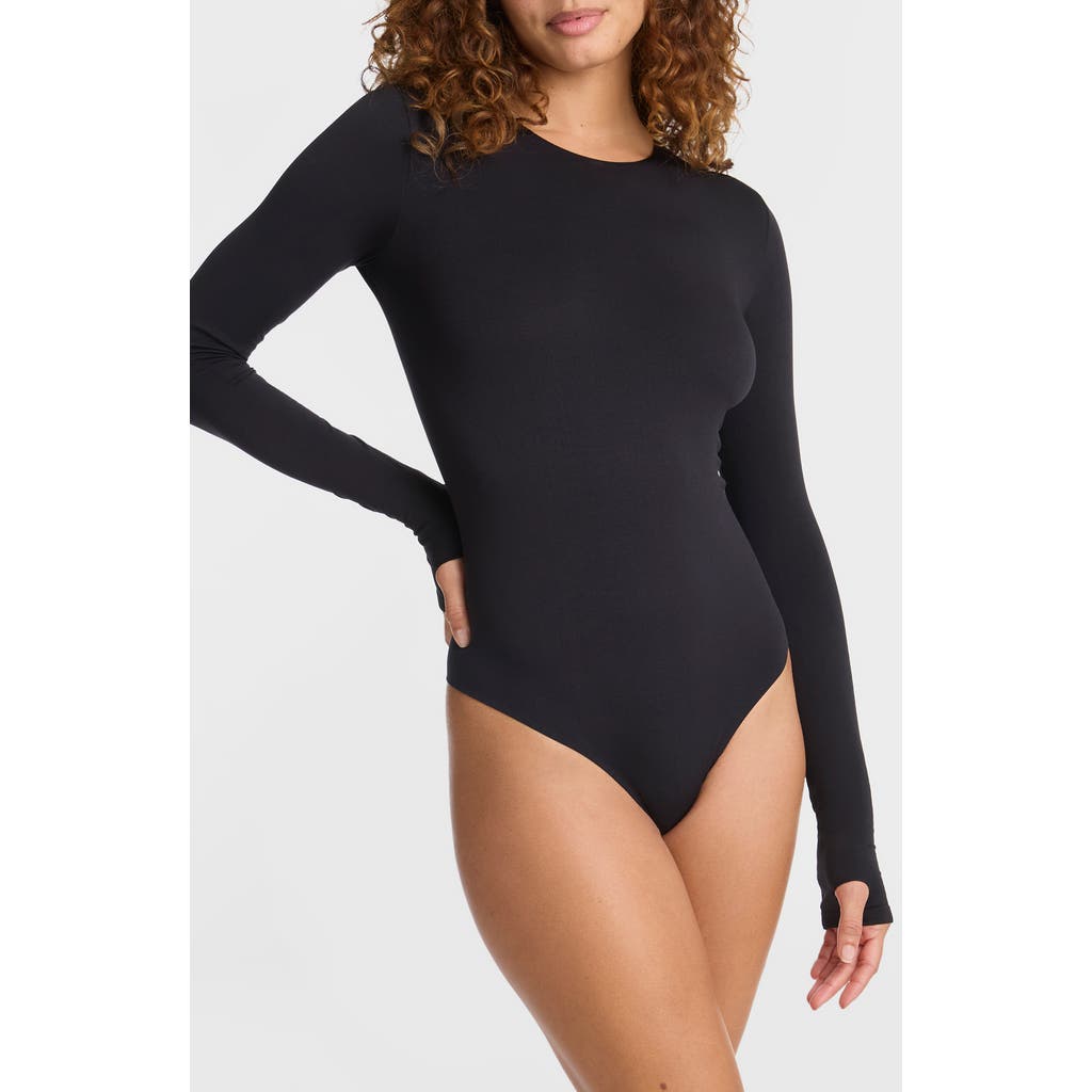 Commando Ballet Thumbhole Cuff Bodysuit In Black