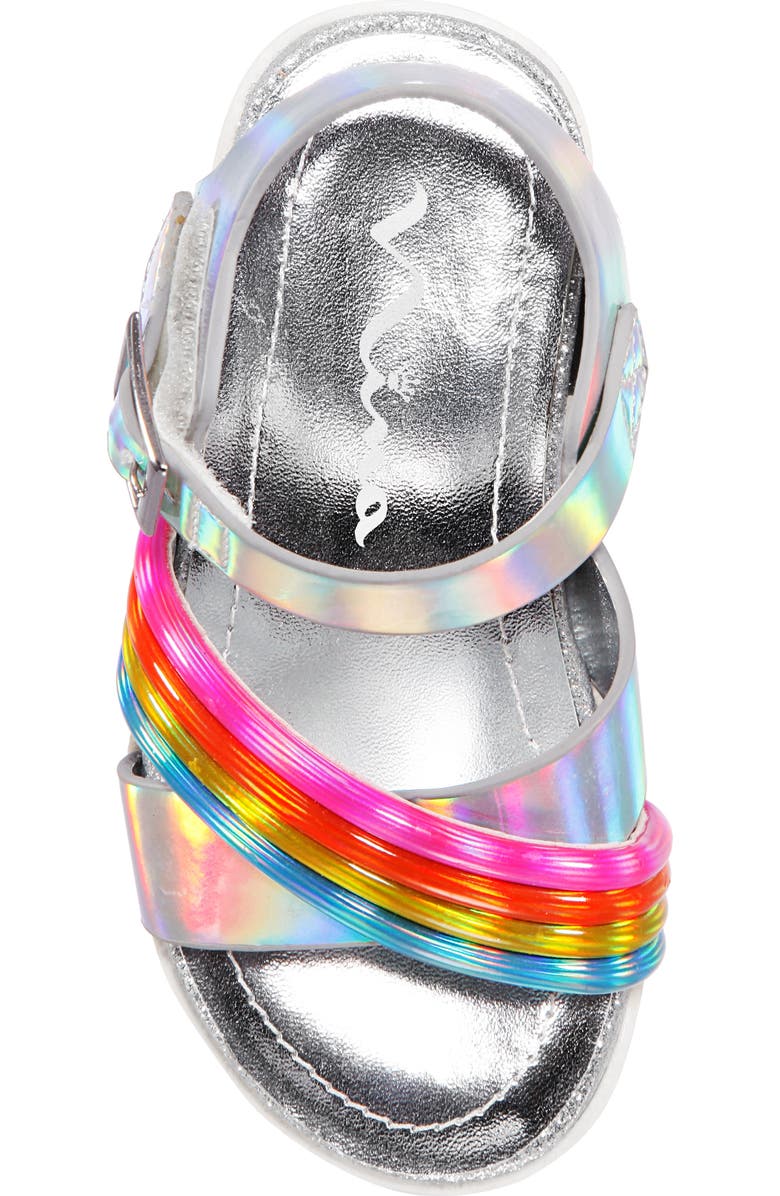Nina Callysta Metallic Glitter Sandal, Alternate, color,
