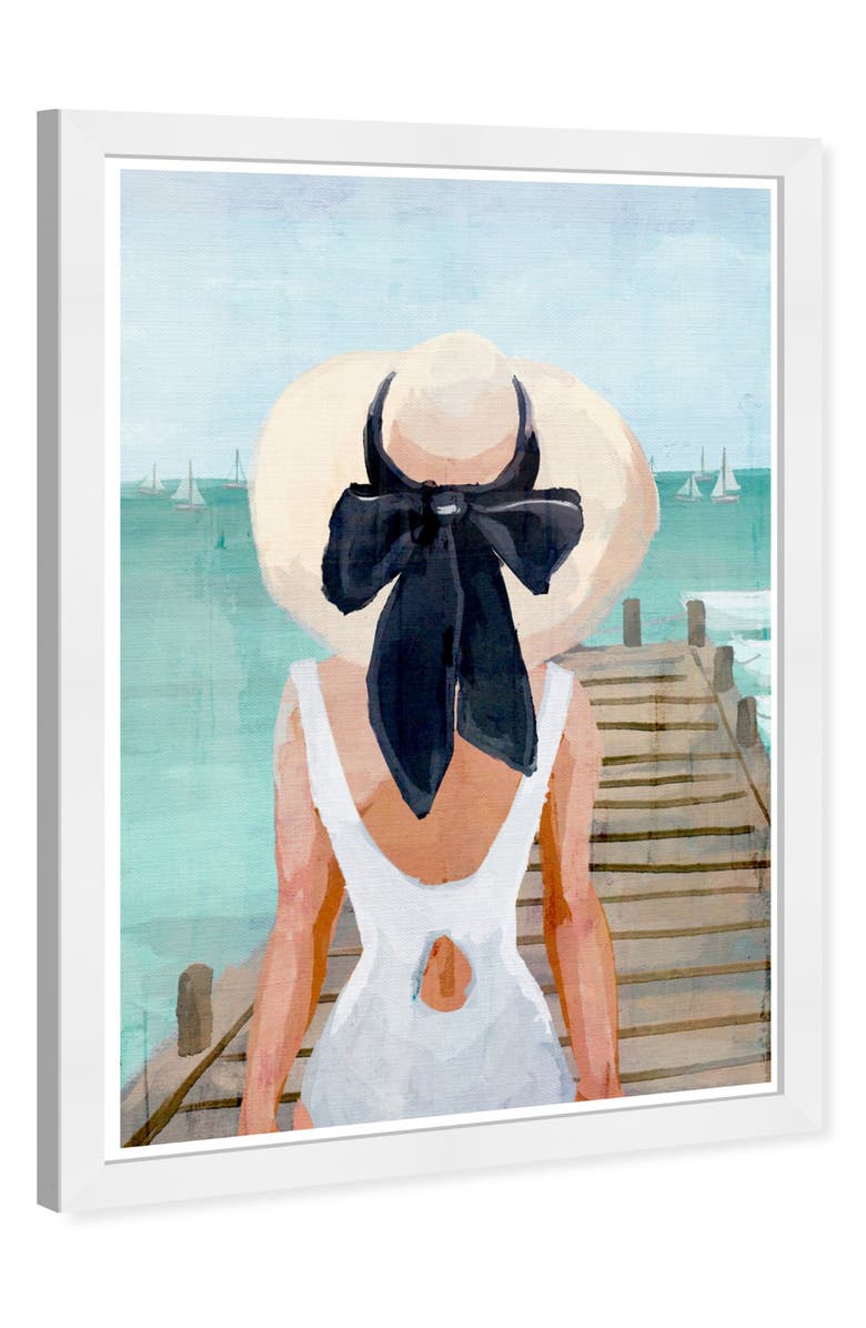 Wynwood Studio WYNWOOD Seagreen Pier Framed Artwork, Alternate, color, Green