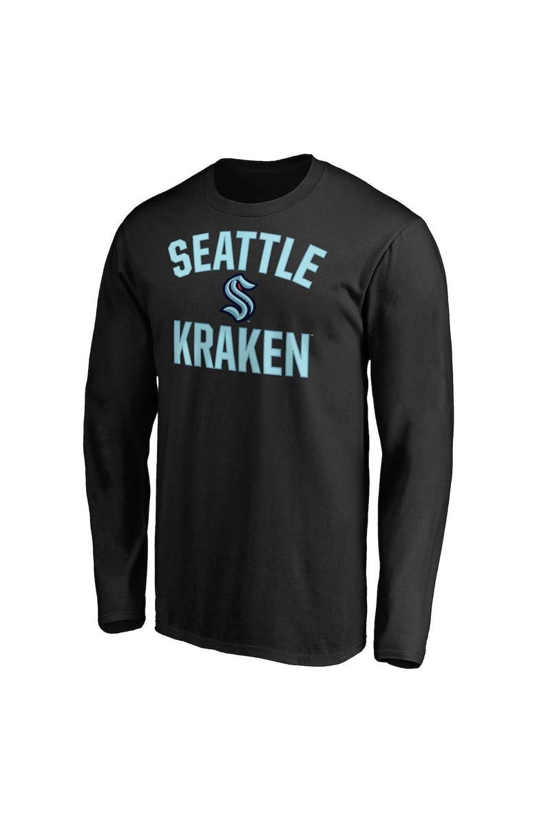 FANATICS Men's Fanatics Branded Black Seattle Kraken Victory Arch Long Sleeve T-Shirt, Alternate, color, 