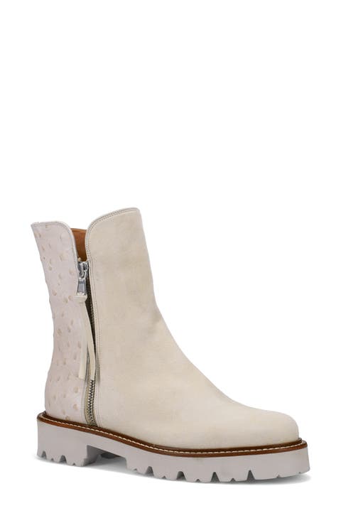 Paris Ostrich Embossed Side Zip Boot (Women)