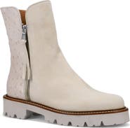 Ron White Paris Ostrich Embossed Side Zip Boot