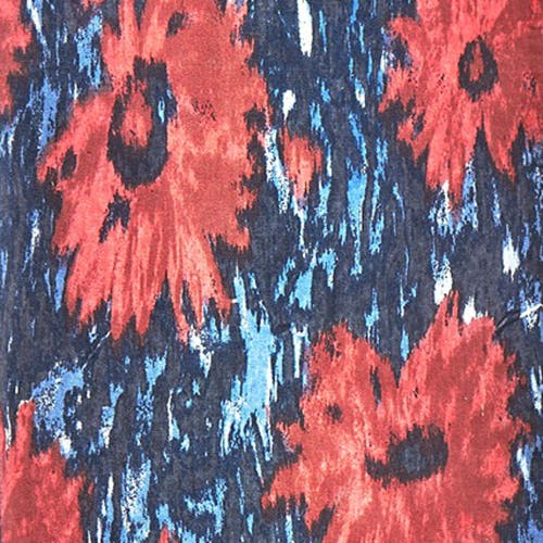 Tag Set Of 2 Weekend Dahlia Bright Red Flowers On Blue Background With Blue Stripe Cotton   Kitchen  In Blue