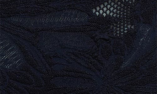 Alaïa Long Sleeve Openwork Dress In Blue