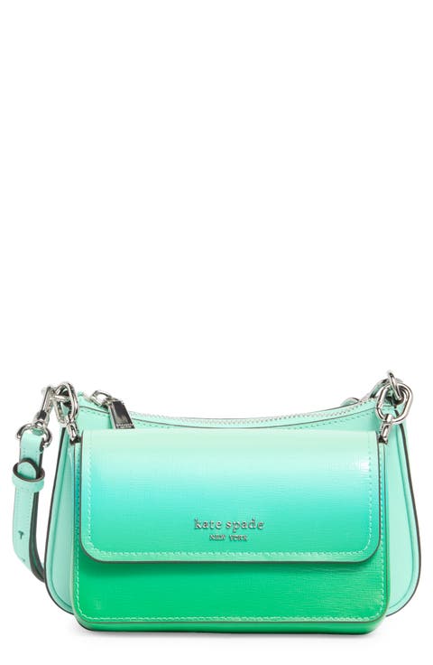 double up ombré saffiano leather crossbody bag