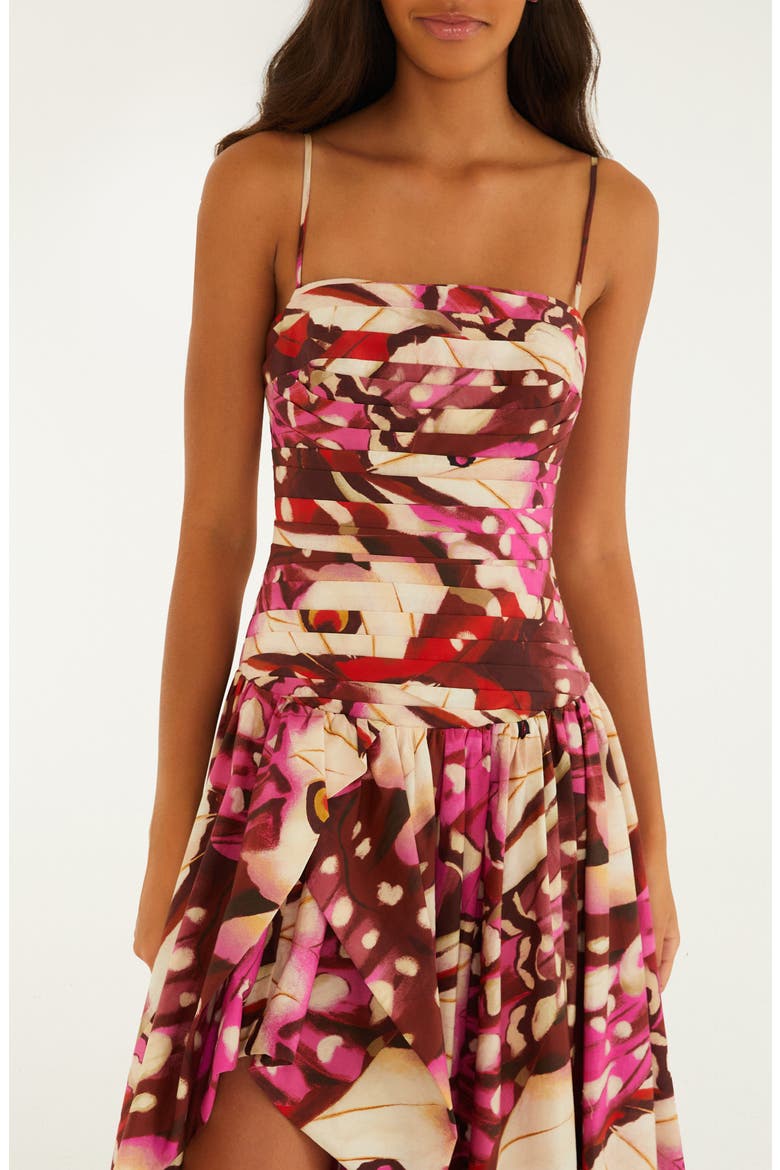 Borbofly Balloon Maxi Dress, Alternate, color, BORBOFLY RED