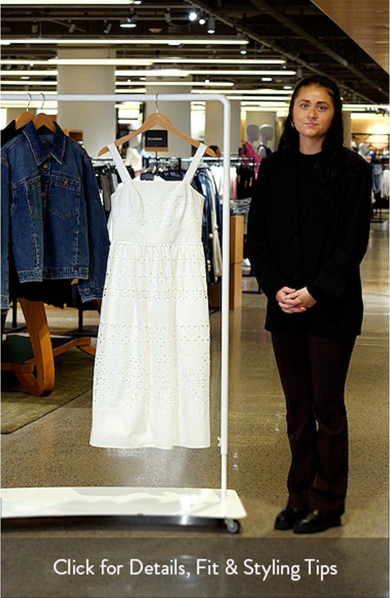 Cotton Eyelet Midi Dress, sales video thumbnail