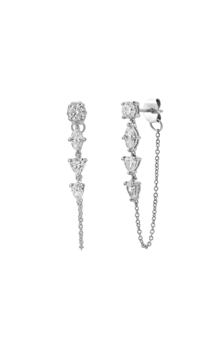 LuvMyJewelry Elenya 14K Gold Lab Grown Diamond Drop Earrings - 1.25 Ct, Main, color, 