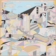 Jessie Zhao New York Double Sided Silk Scarf Of Jungle Puzzle