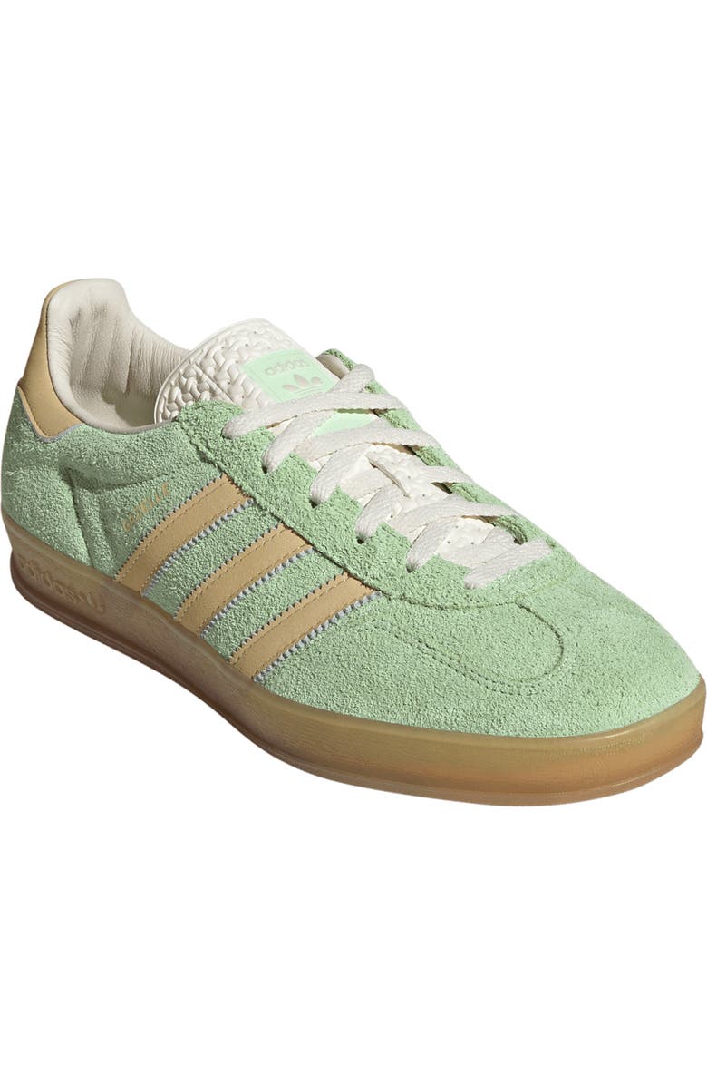 adidas Gazelle Indoor Sneaker, Main, color, Green Spark/ Almost Yellow