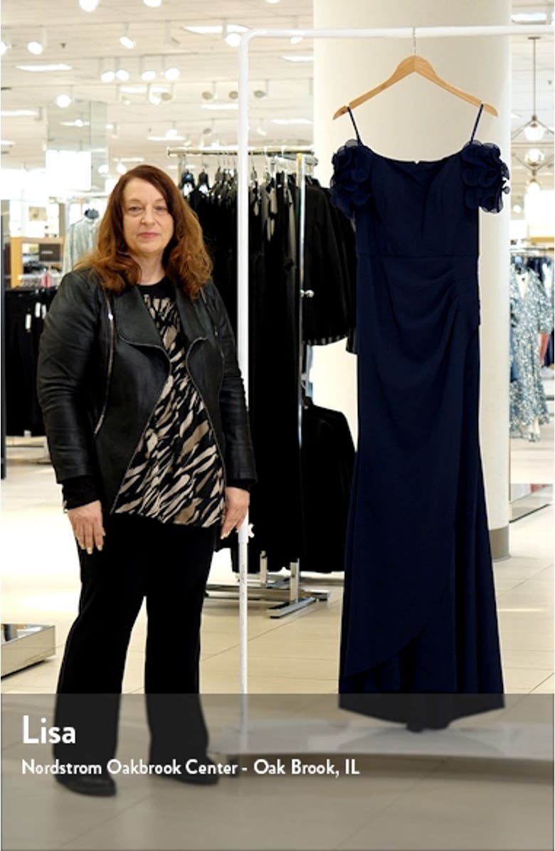 Xscape Strapless Sheath Gown, sales video thumbnail