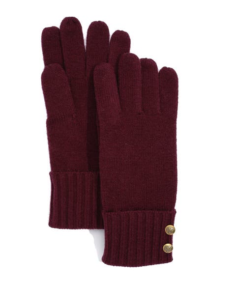 two button knit glove