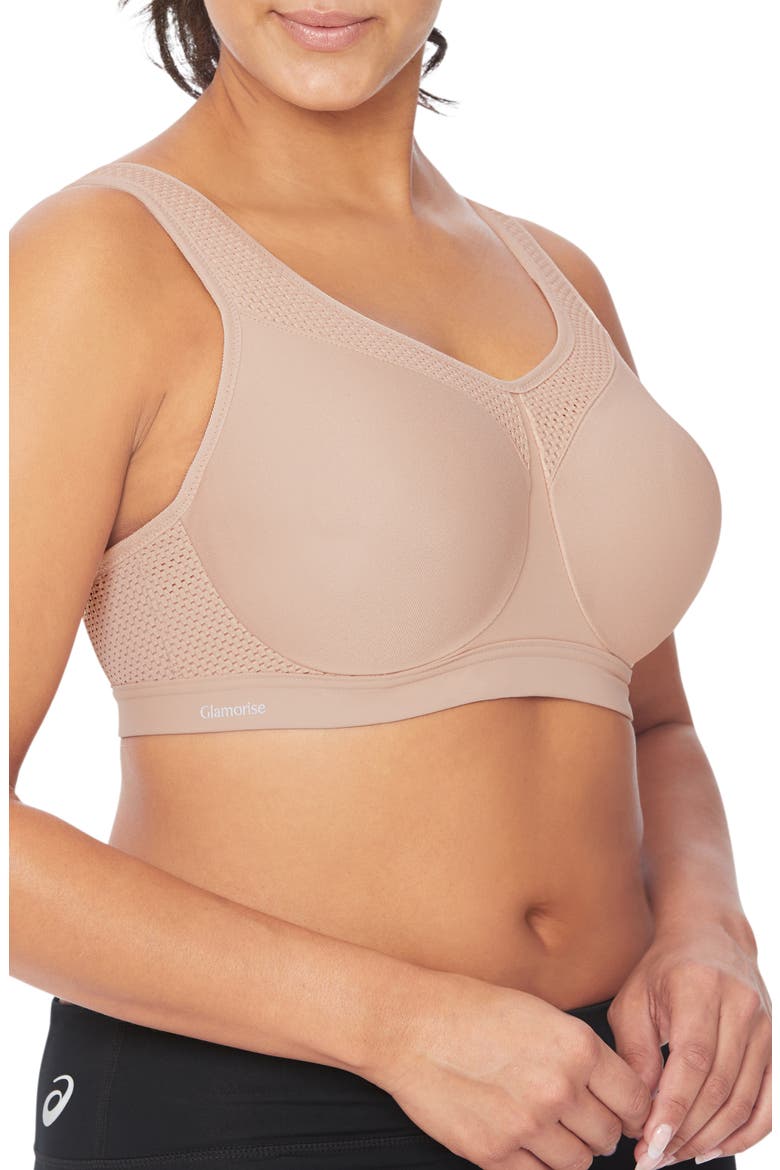 High Impact Seamless Underwire Sports Bra, Alternate, color, CAFE