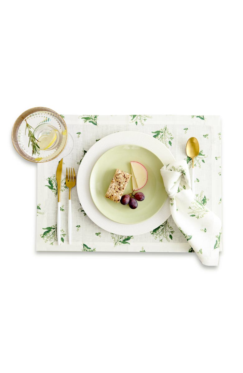 Solino Home Linen Dinner Napkins - Lily of the Valley, 20" x 20", Alternate, color, 