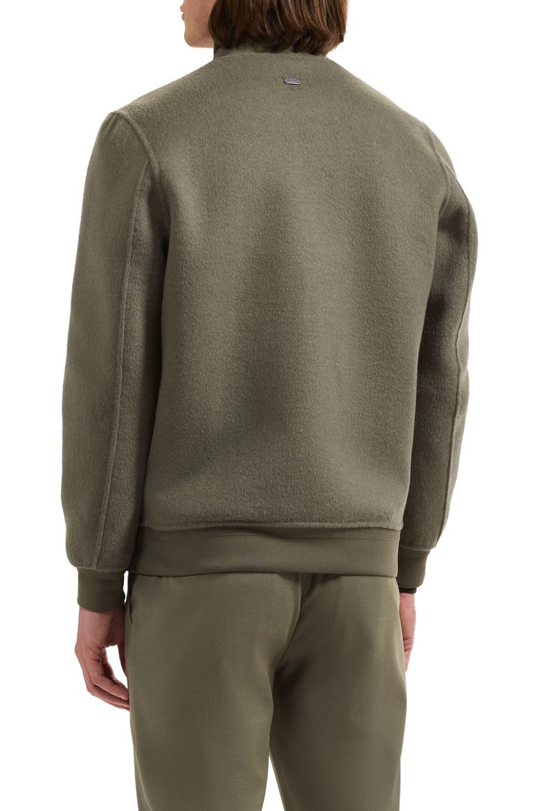 Wool Blend Bomber Jacket, Alternate, color, OLIVE