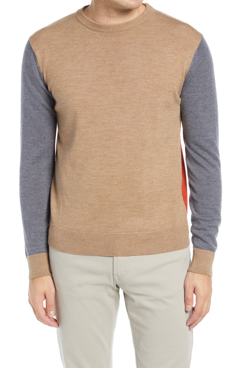 Bugatchi Merino Wool Crewneck Sweater, Main, color,