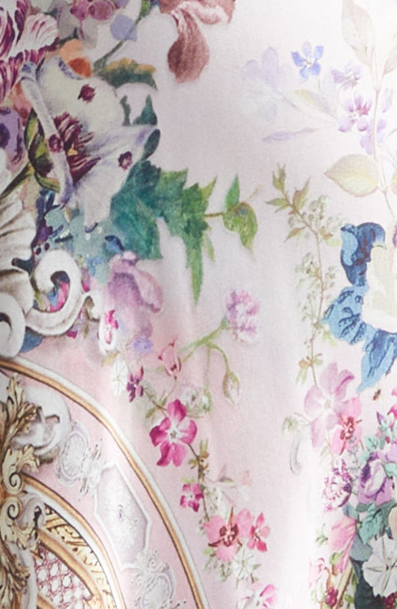 Camilla Palatial Pastels Bias Cut Silk Midi Dress, Alternate, color, Palatial Pastels