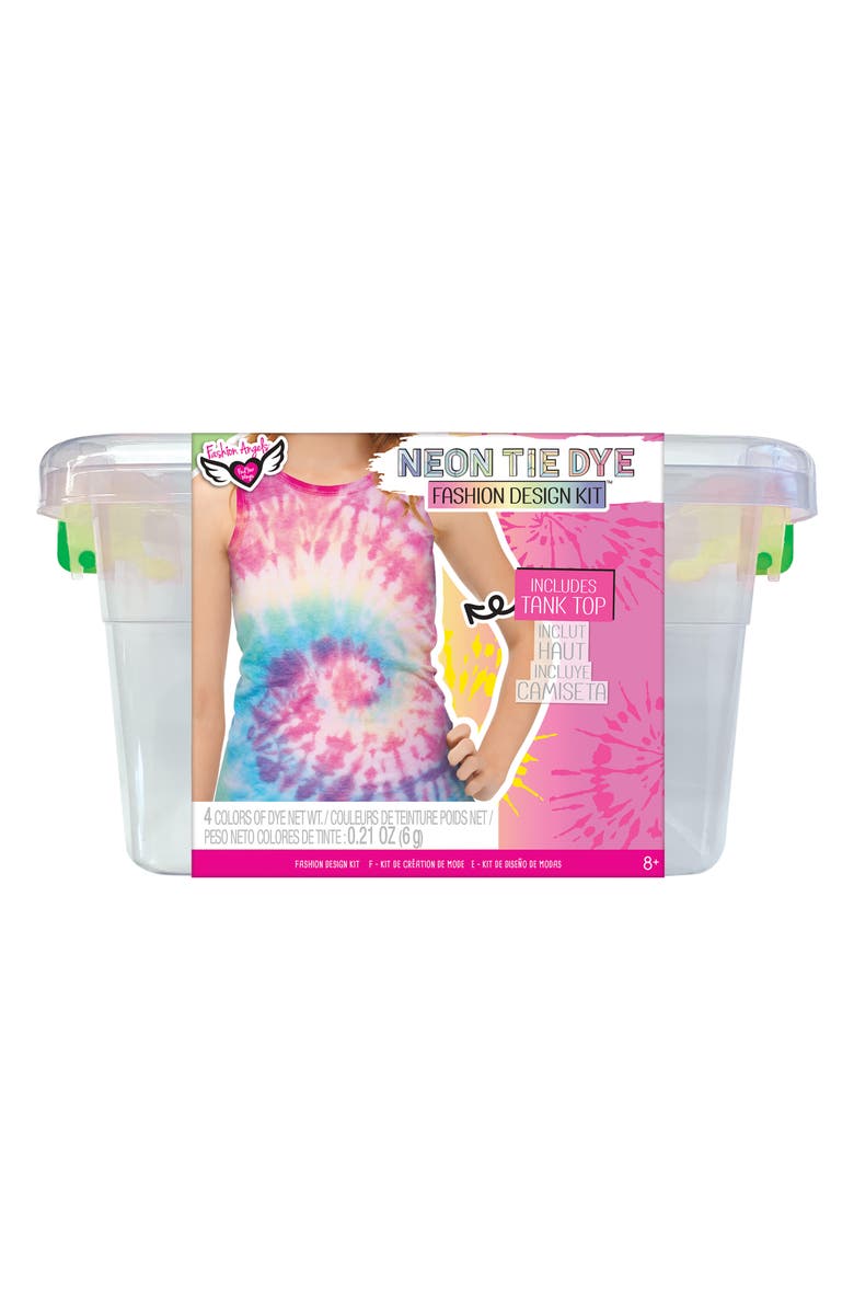 Fashion Angels Neon Tie Dye Fashion Design Kit, Main, color,