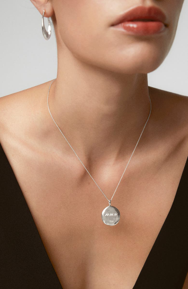 Monica Vinader Sterling Silver Locket Pendant Necklace, Alternate, color, Sterling Silver