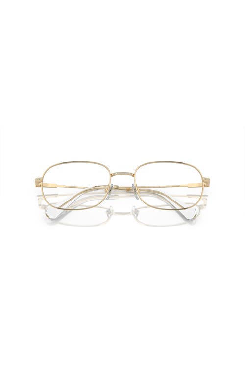 Swarovski 54mm Rectangle Optical Glasses In Gold