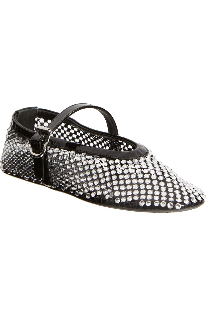 Alaïa Rhinestone Mesh Ballerina Flat, Main, color,