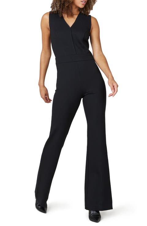 Sleeveless Flare Ponte Jumpsuit (Regular, Petite, Petite Plus, Plus Size, Plus Tall & Tall)