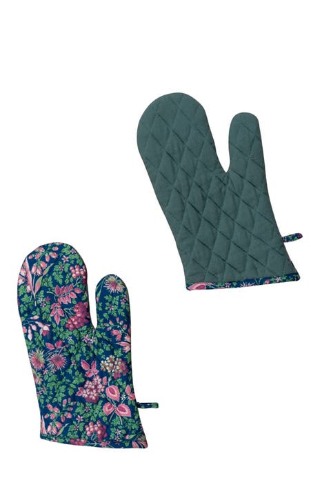 Prairie Essentials Oven Mitt in Green, Set of 2