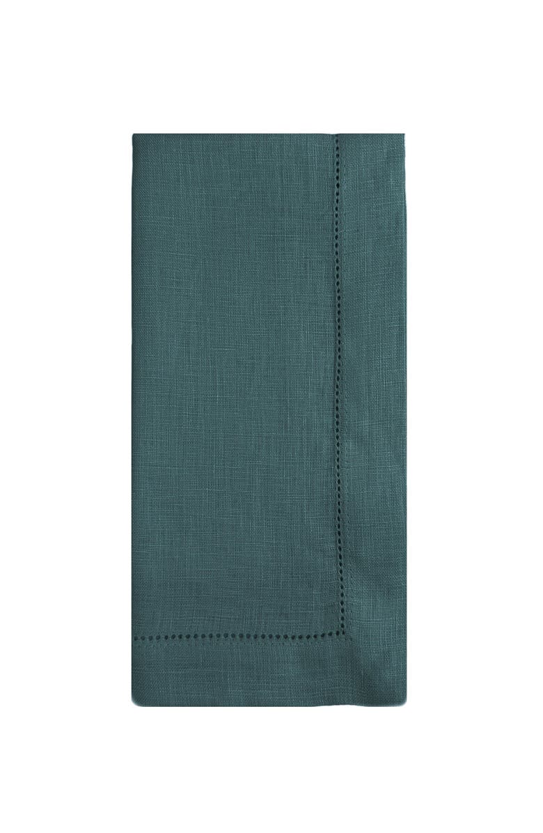 Anaya Linen Hemstitch Napkin Set, Alternate, color, Luxe Blue