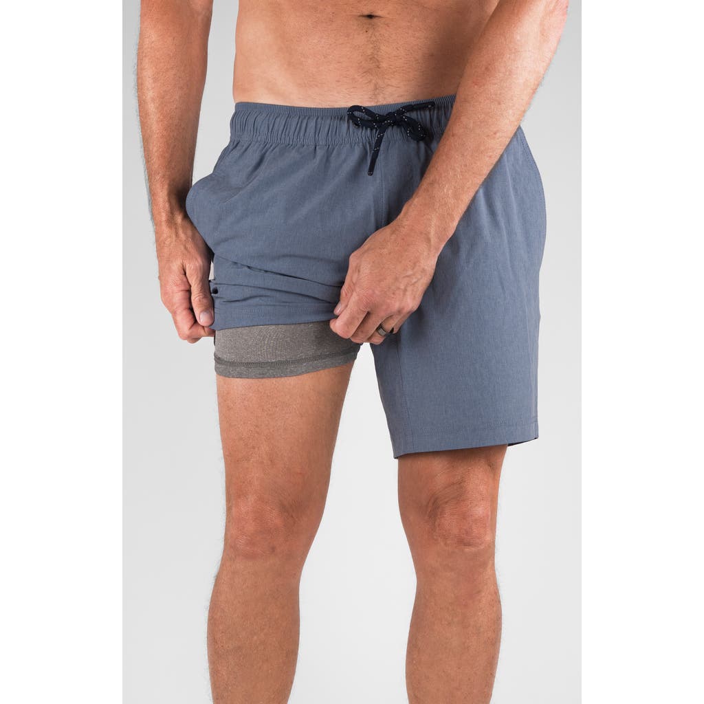 Tailor Vintage Hybrid 4-way Stretch Swim Shorts In Blue