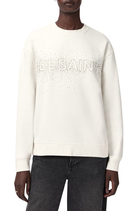 Etta Crystal Embellished Fleece Sweatshirt