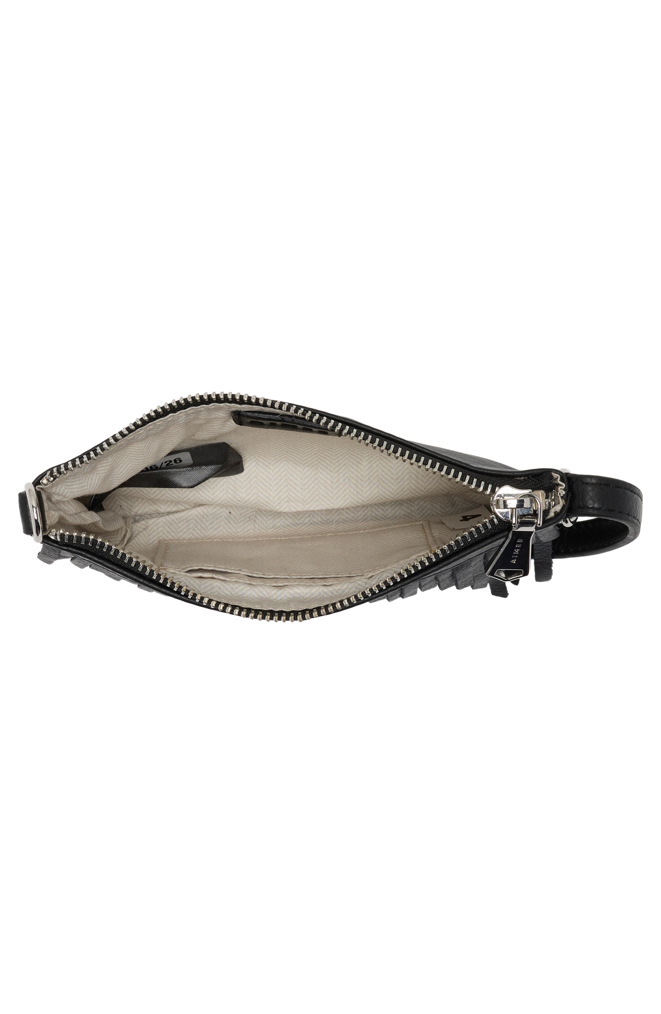 Metro Leather Wristlet, Alternate, color, BLACK FRINGE
