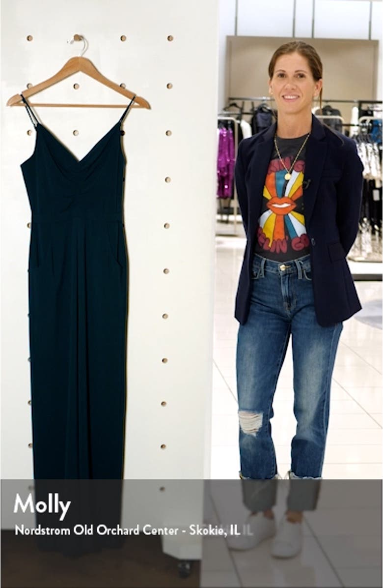 Emmet Gathered Crepe Jumpsuit, sales video thumbnail