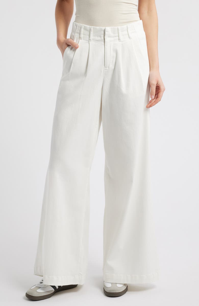 1822 Denim Pleated High Waist Super Wide Leg Jeans, Main, color, 