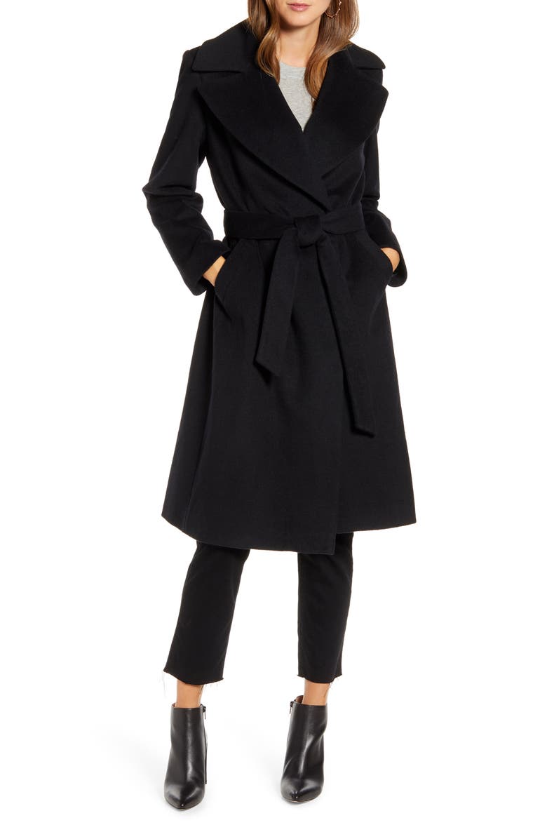 Rachel Parcell Wool Blend Wrap Coat, Alternate, color, 