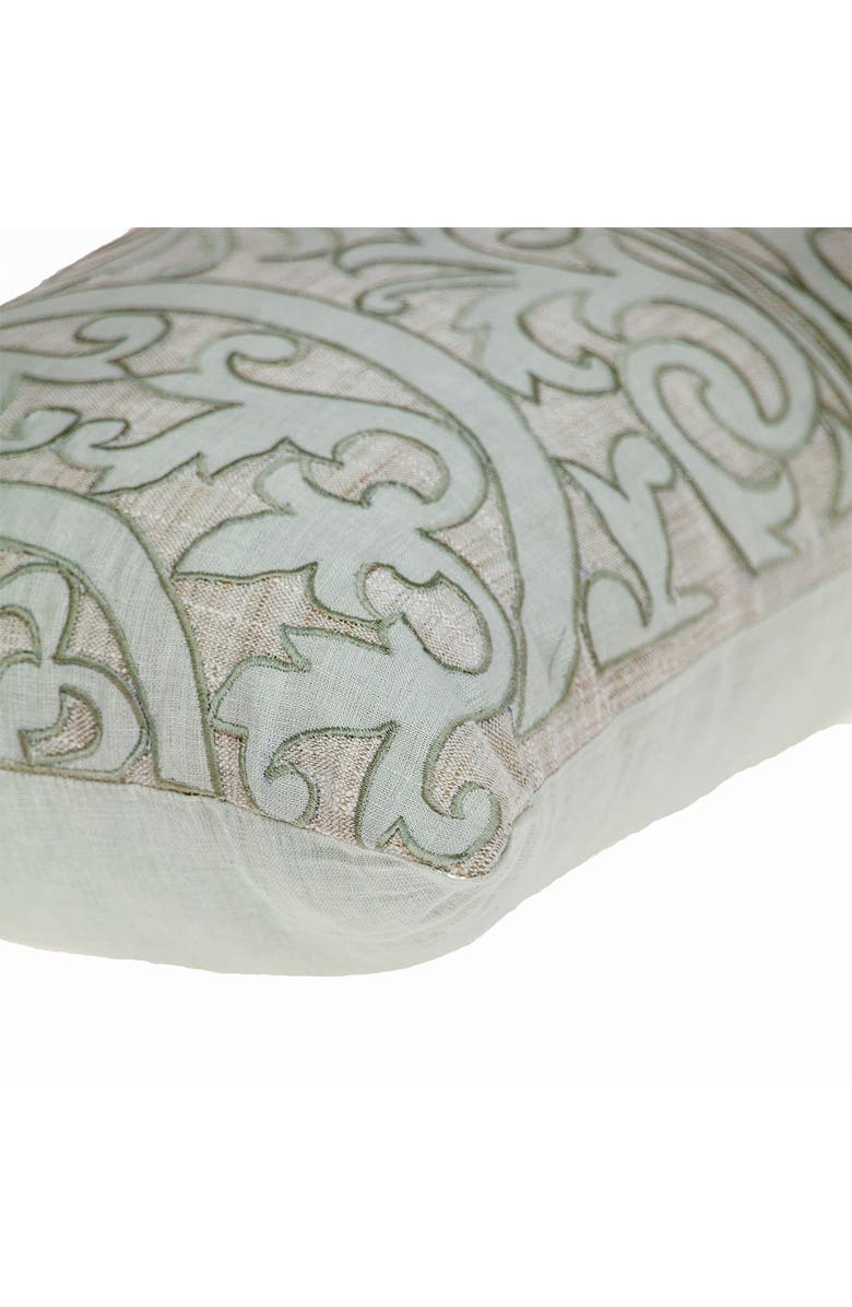 PARKLAND COLLECTION Fleura Embroidered Throw Pillow, Alternate, color, Beige